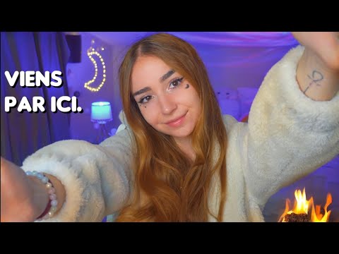 ASMR après une dure journée 🤗 (+ feu de cheminée🔥)