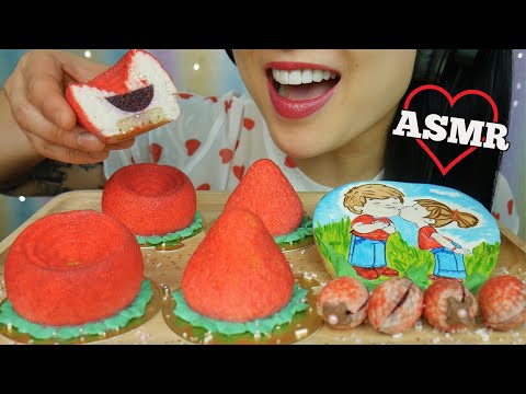 ASMR MOUSSE CAKE *VALENTINE'S DAY EDITION (SOFT CRUNCHY EATING SOUNDS) NO TALKING | SAS-ASMR