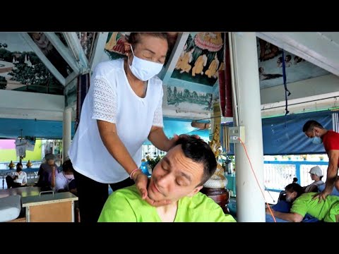 ASMR 3$ Powerful massage and Tok Sen at the river bank