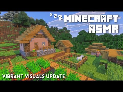 Minecraft ASMR ⛏️ Exploring the Vibrant Visuals Update! ⛏️ Whispering, Music & Sounds