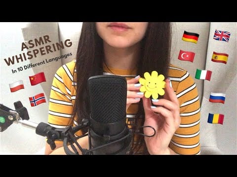 ASMR Whispering 🌼Summer 🌸 In 10 Languages + Tapping 🌙