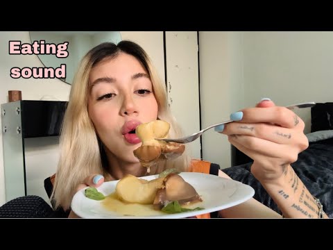 [ASMR]Trying giant mushroom/ قارچ صدفی کپل
