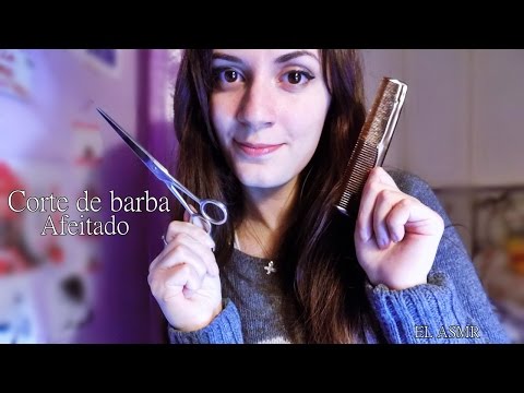 ♡ ASMR español ♡ CORTE DE BARBA y AFEITADO Roleplay| Binaural Men's shave