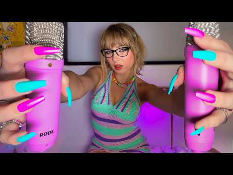 ASMR Fast & Aggressive Ear to Ear Mouth Sounds (Spit Painting, Wet & Dry)