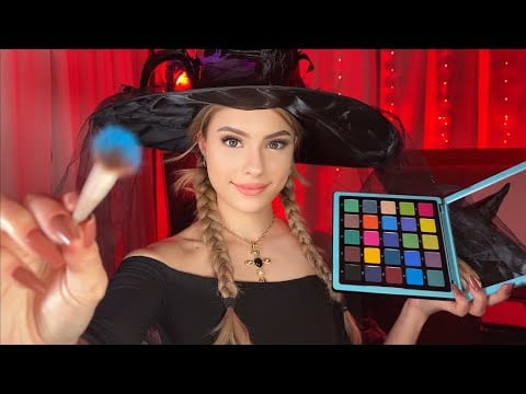 ASMR BESTIE Does Your Makeup for a HALLOWEEN PARTY🎃💄 Layered Sounds Personal Attention For SLEEP 😴🌿