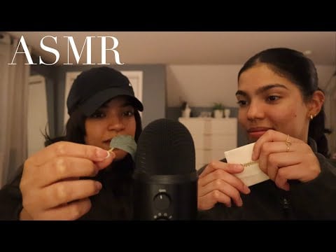 Trying ASMR with my twin sister! + Hey Happiness Jewelry haul