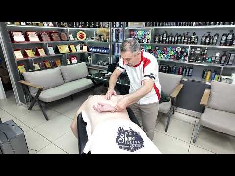 TURKISH BARBER EXPERIENCE AND RELAXING ASMR THERAPY: BACK MASSAGE WITH PLENTY OF FOAM, BARBER CARE