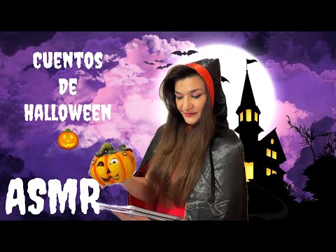 ASMR Especial 🎃 HALLOWEEN 🎃 9 CUENTOS de TERROR 🧛🏼‍♀️ / con SUSURRO🔊🎧  en ESPAÑOL