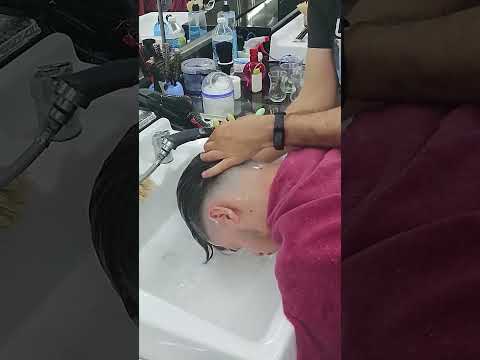 ASMR BARBER CHEST,HEAD,FACE,ARM,HAND MASSAGE  #asmr #massage #satisfying #relaxing #shorts #relax