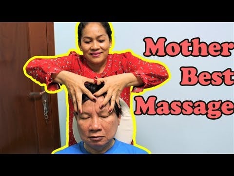 Head Massage by Mother to Father !!! ASMR Relaxing Massage