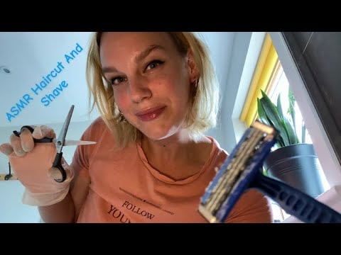 [ASMR] Fast & Aggressive Haircut And Shave RP (Scissors, Spray, Towel, Shaving Sounds, Gloves)