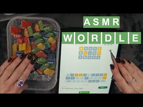 ASMR Gummy Candy & WORDLE on iPad | Whispered