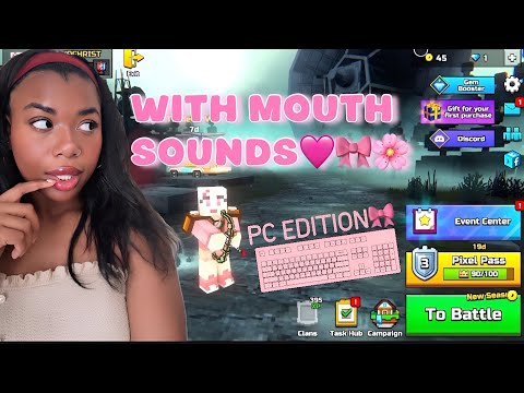 🎀 ASMR Let’s Play Pixel Gun 3D 💖 Gamer Girl Vibes 💻🖱️🩷| Mouth Sounds 💗👾