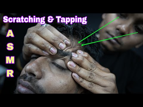 Long ASMR Scratching & Tapping With Neck Cracking Head Massage | Scratching Ear & Head Massage ASMR