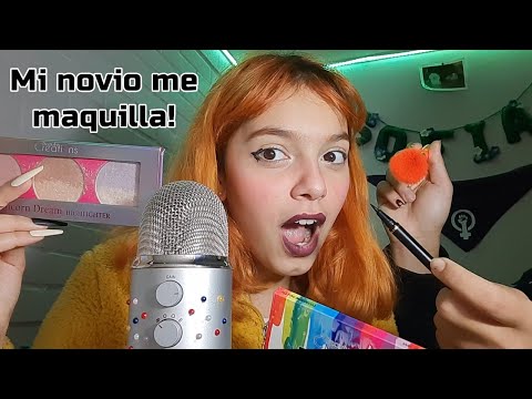 ASMR- MI NOVIO ME MAQUILLA + SONIDOS RELAJANTES | SOFIWI