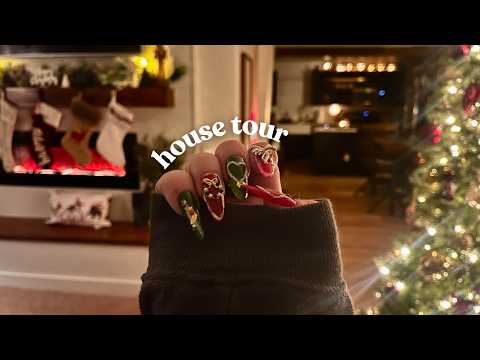 🎄 cozy home tour - holiday decor tapping asmr