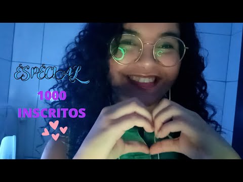 ASMR ESPECIAL 1000 INSCRITOS/ COM PINCEL NA TELA E NO MICROFONE COM SONS DE BOCA