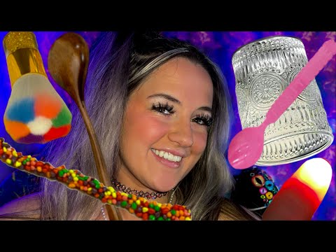 ASMR LIVE pt. 3 💗🎀🌸 — wooden spoon, car ride, mouth sounds, face brushing, spoon, glass scratches