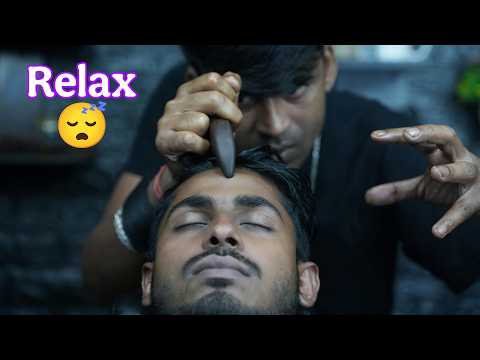 Wooden Gua Sha Head Massage Targeting Migraine Relief With Synchronized Finger Tapping ASMR