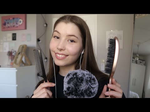 ASMR head massage ~ mic scratching, mic brushing (german/deutsch) | emily asmr