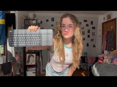 silly goofy grwm ASMR tapping & typing + affirmations (it is NOT the day to care about appearance)