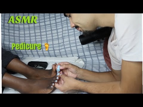 ASMR Relaxing Pedicure 🦶Filling ~ Buffing ~ Wiping Sounds.