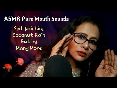 ASMR Pure Mouth Sounds for Deep Sleep 💤 ( Spit Painting+ Rain Tingles + Hand Sounds ) | Asmr Ghosal