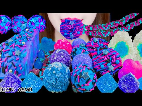 【ASMR】GALAXY DESSERTS🌟 GALAXY CANDY,PLANET GUMMY,GALAXY CAKE MUKBANG 먹방 EATING SOUNDS NO TALKING