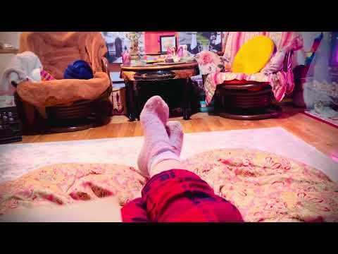 ASMR feet in socks whispering reading relaxing