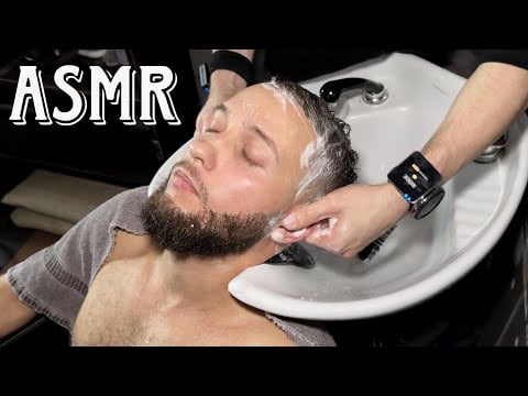 💈ASMR BARBER | Best Way to Massage Scalp for Hair Growth + Beard Care
