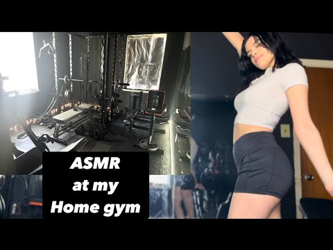 ASMR at my Home Gym | Fabric scratching, Floor tapping & Gym equipment Triggers |