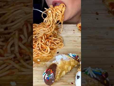 Trying Italian food #asmr #food #italianfood