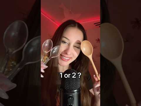 I vote 2 🤭 #asmr #asmrspoons #asmrtriggers #mouthsounds #relaxingsounds