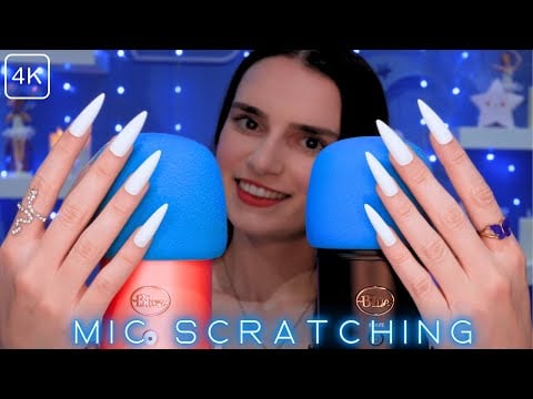 ASMR INSANE 2 MICS 🔥 Mic Scratching - Brain Scratching ⚠️ INSTANT SLEEP 😴 Long Nails - No Talking