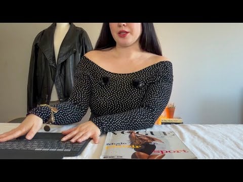 ASMR Personal Style Consultation 👠🩳 (magazine flipping & keyboard typing)