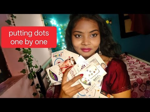 Asmr putting all the dots/ bindis one by one..😌😴💤