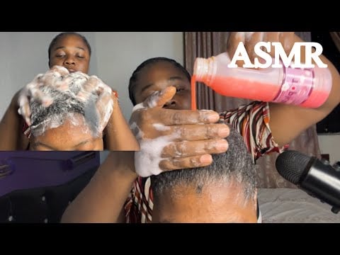 ASMR✨Soothing Shampoo & Hair Treatment, Gentle Scalp Care | Intense Relaxation | Gum Sounds