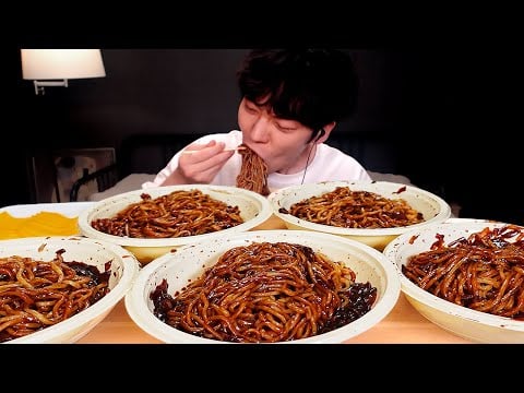 MUKBANG 짜최몇? 인생 처음 자장면 많이 먹기 도전 먹방! (챌린지) BLACK BEAN NOODLES CHALLENGE EATING SHOW [SIO ASMR 시오]
