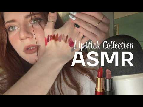 АСМР обзор на помады ASMR Lipstick collection (таппинг/скретчинг)