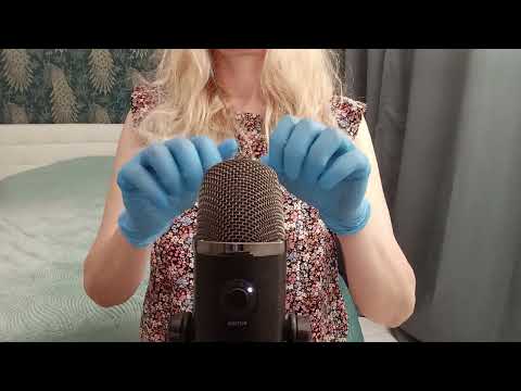 ASMR Pure Tingles:  Blue Gloves  (No Talking)
