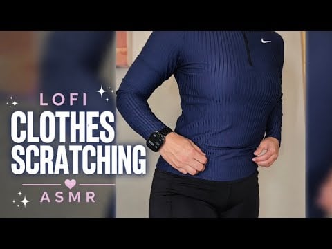 Lofi Gym Clothes Scratching ASMR | Relaxing Fabric Sounds (No Talking) 🌙