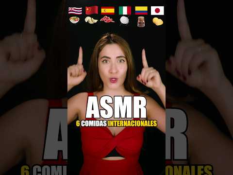 ASMR RÁPIDO: 6 COMIDAS INTERNACIONALES en un minuto! #asmr #asmreating #asmrespañol