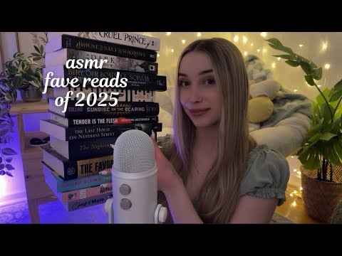ASMR My Fave Reads of 2025! (book triggers, whispered)