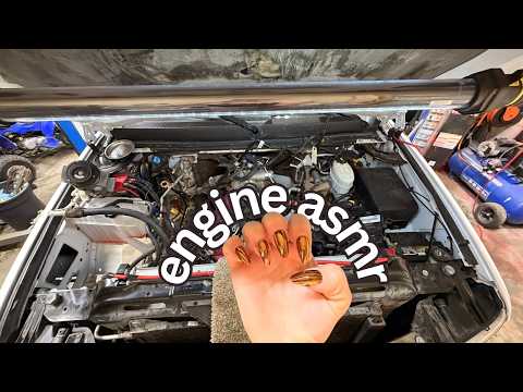 🗣️ TRUCK 🗣️ asmr on torn down engine - tapping around