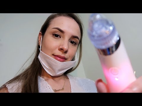 ASMR - LIMPEZA DE PELE E MASSAGEM FACIAL (sons reais)