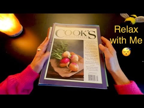 Vintage Cook’s Illustrated Magazine ~ Recipe Reading & Page Turning Sounds ASMR by Real Person