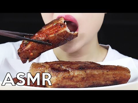 ASMR PORK BELLY CHUNK (Big Bite) Eating Sounds 통삼겹살 리얼사운드 먹방