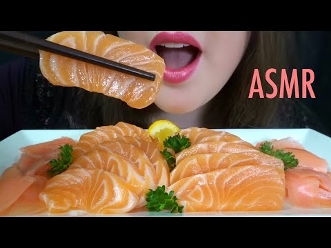ASMR Raw Salmon [No Talking] Relaxing Eating Sounds