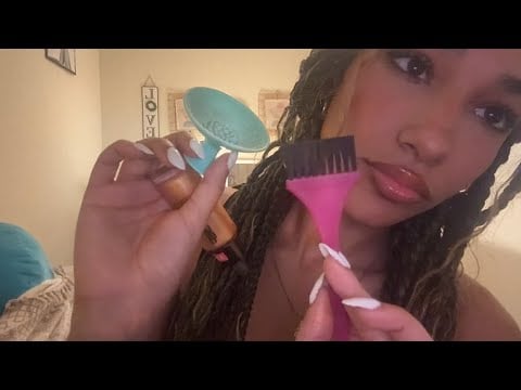 aggressively pretending to do your makeup with the wrong props | lofi asmr