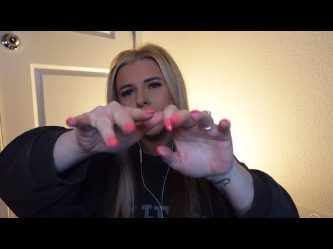 ASMR whisper ramble, hand movements, finger flutters 🥰
